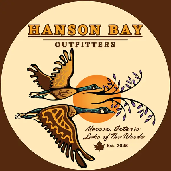 Hanson Bay Outfitters circular bird logo